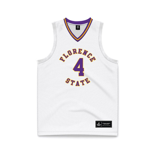 North Alabama - NCAA Men's Basketball : Jarron Talley - White Basketball Jersey-0