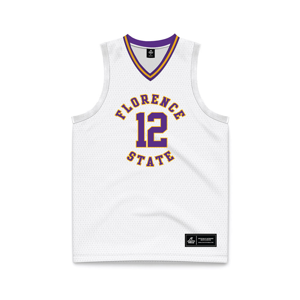 North Alabama - NCAA Men's Basketball : Cortez Graham Howard - White Basketball Jersey-0