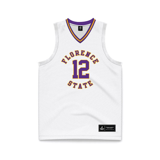 North Alabama - NCAA Men's Basketball : Cortez Graham Howard - White Basketball Jersey-0