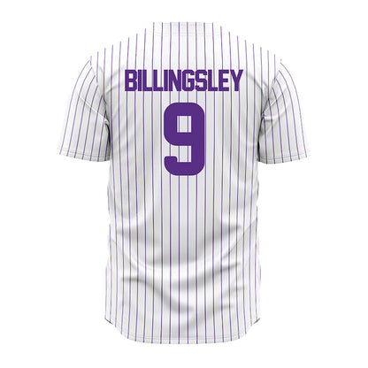 North Alabama - NCAA Baseball : Ryker Billingsley - White Pin Stripe Jersey-1