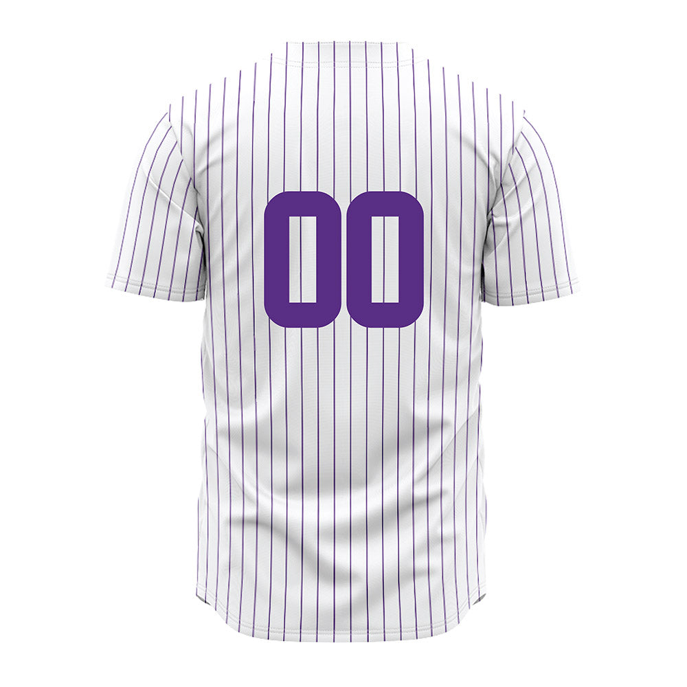 North Alabama - NCAA Baseball : Carlos Carmona - White Pin Stripe Jersey-1