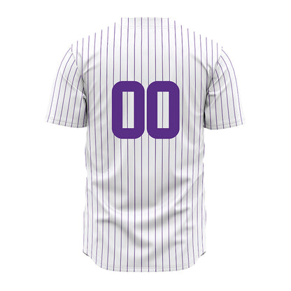 North Alabama - NCAA Baseball : Carlos Carmona - White Pin Stripe Jersey-1
