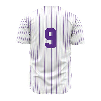 North Alabama - NCAA Baseball : Ryker Billingsley - White Pin Stripe Jersey-1
