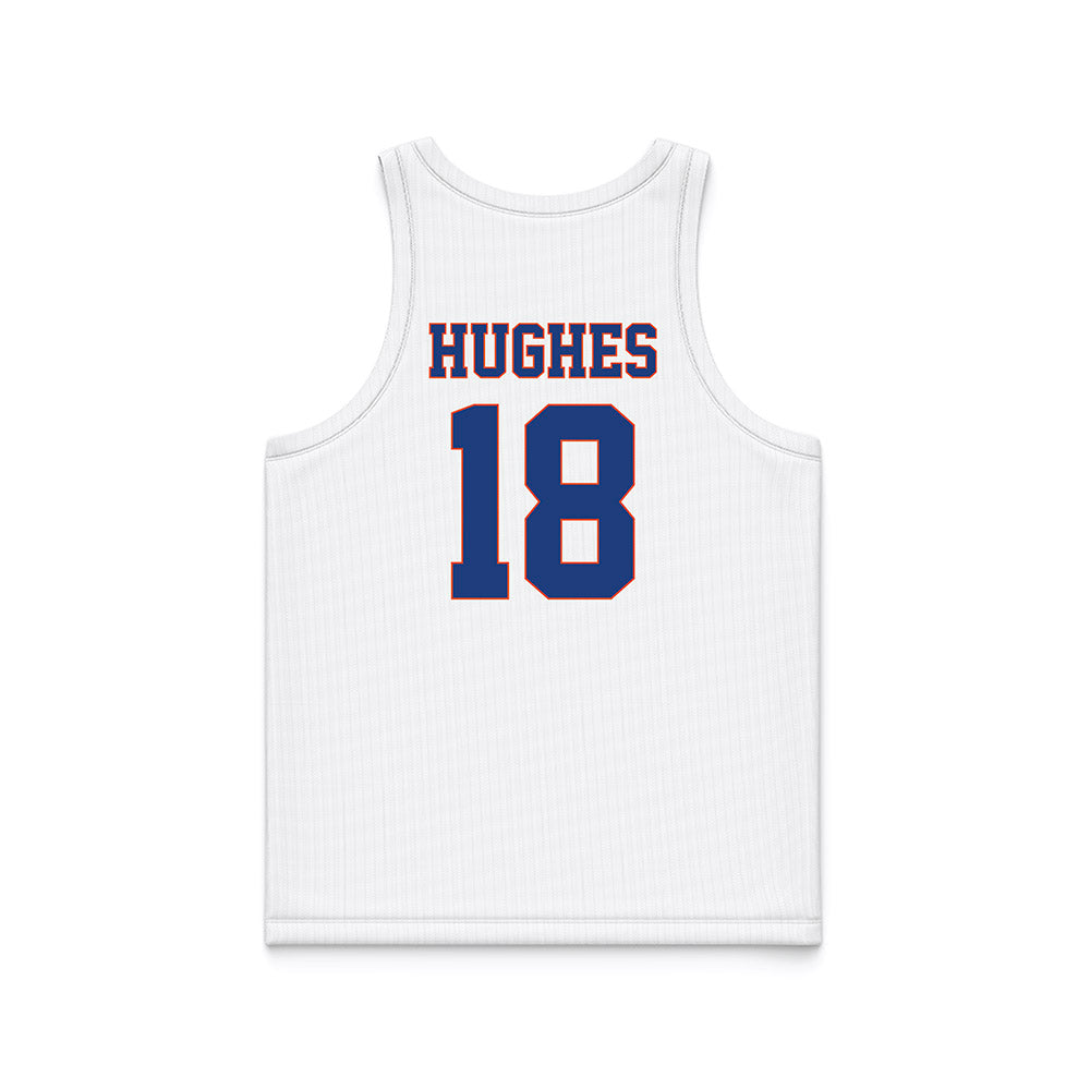 Florida - NCAA Women's Lacrosse : Sam Hughes - White Basketball Jersey-1