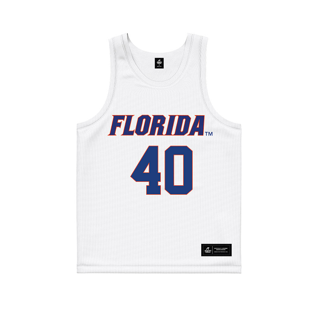 Florida - NCAA Women's Lacrosse : Colleen Ryan - White Basketball Jersey-0