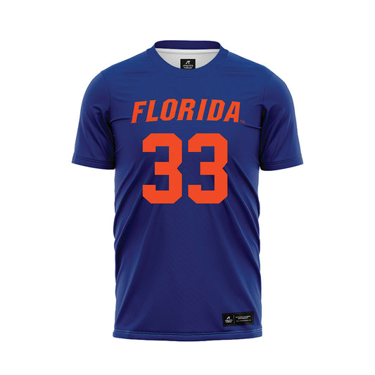 Florida - NCAA Women's Lacrosse : Paige Crowther - Blue Soccer Jersey-0