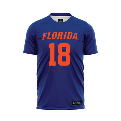 Florida - NCAA Women's Lacrosse : Sam Hughes - Blue Soccer Jersey-0