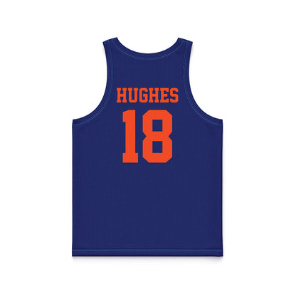 Florida - NCAA Women's Lacrosse : Sam Hughes - Blue Basketball Jersey-1