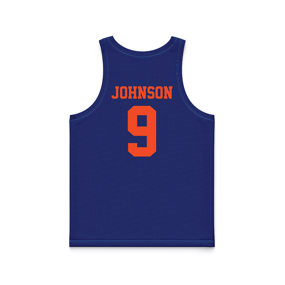 Florida - NCAA Women's Lacrosse : Gabi Johnson - Blue Basketball Jersey-1