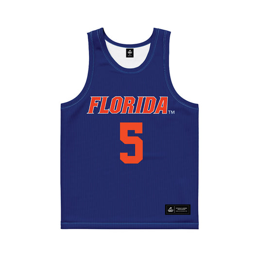 Florida - NCAA Women's Lacrosse : Kaitlyn Davies - Blue Basketball Jersey-0