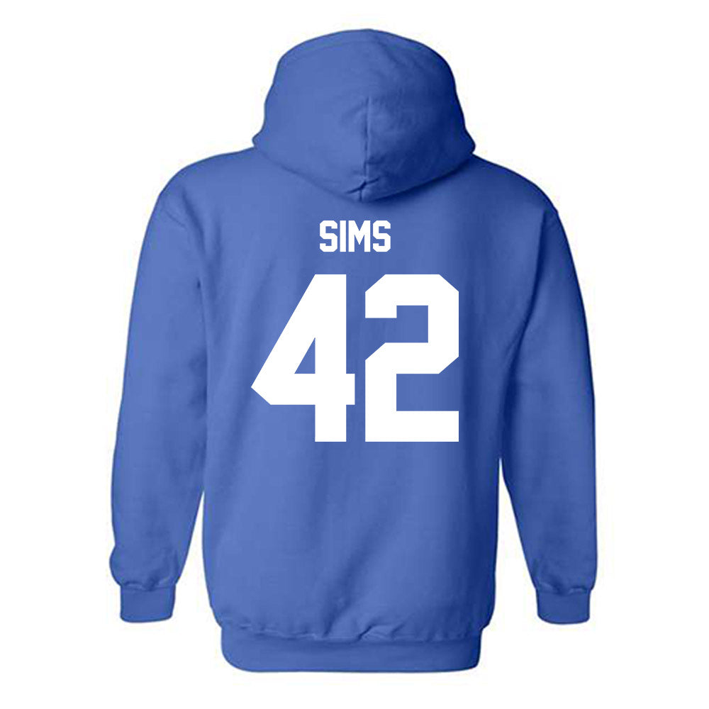 MTSU - NCAA Football : Lagarrius Sims - Classic Shersey Hooded Sweatshirt-1