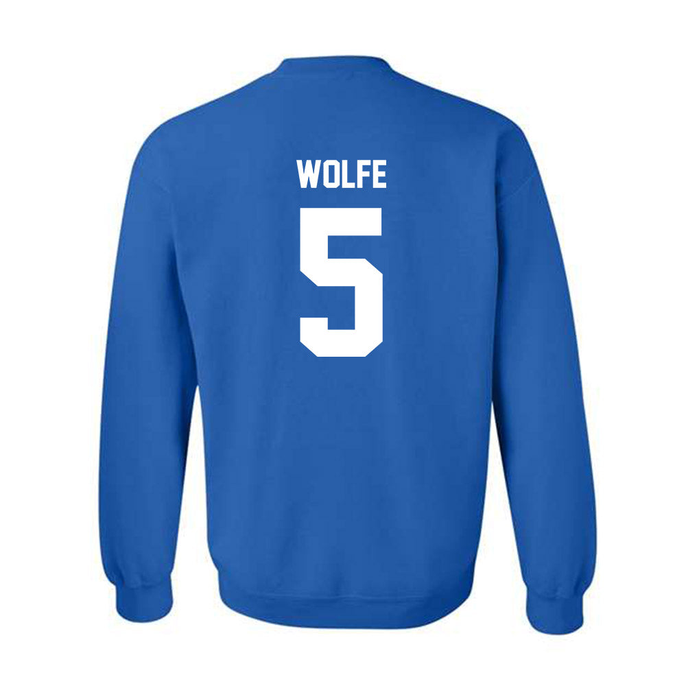 MTSU - NCAA Baseball : Matt Wolfe - Classic Shersey Crewneck Sweatshirt-1