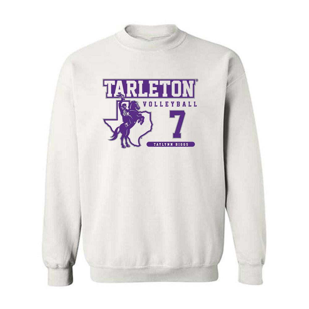 Tarleton State - NCAA Women's Volleyball : Taylynn Biggs - Classic Fashion Shersey Crewneck Sweatshirt-0