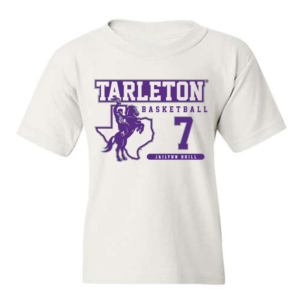 Tarleton State - NCAA Women's Basketball : Jailynn Brill - Classic Fashion Shersey Youth T-Shirt-0