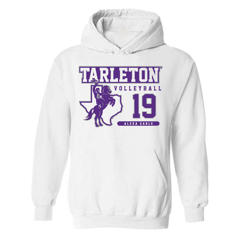 Tarleton State - NCAA Women's Volleyball : Alexa Earle - Classic Fashion Shersey Hooded Sweatshirt-0
