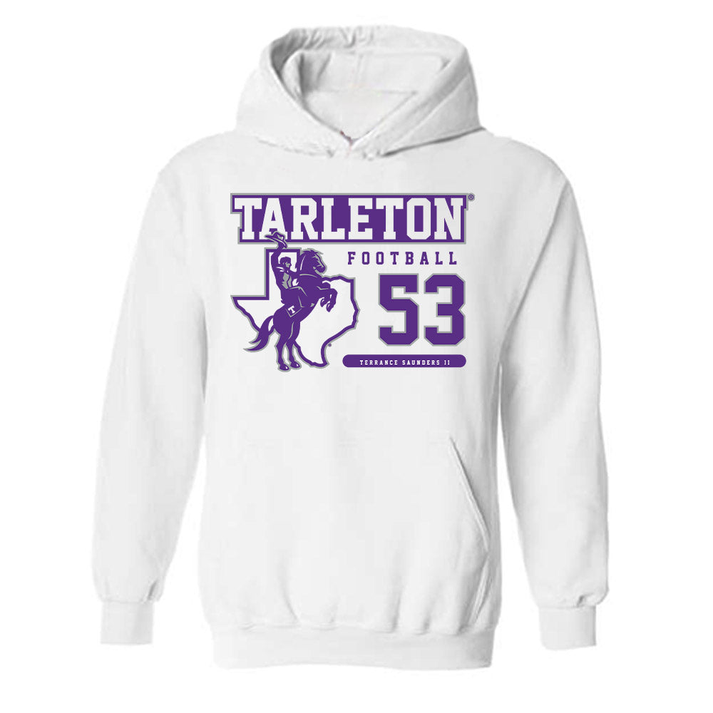 Tarleton State - NCAA Football : Terrance Saunders II - Classic Fashion Shersey Hooded Sweatshirt-0