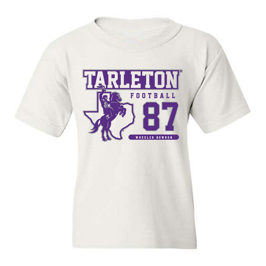 Tarleton State - NCAA Football : Wheeler Bowron - Classic Fashion Shersey Youth T-Shirt-0