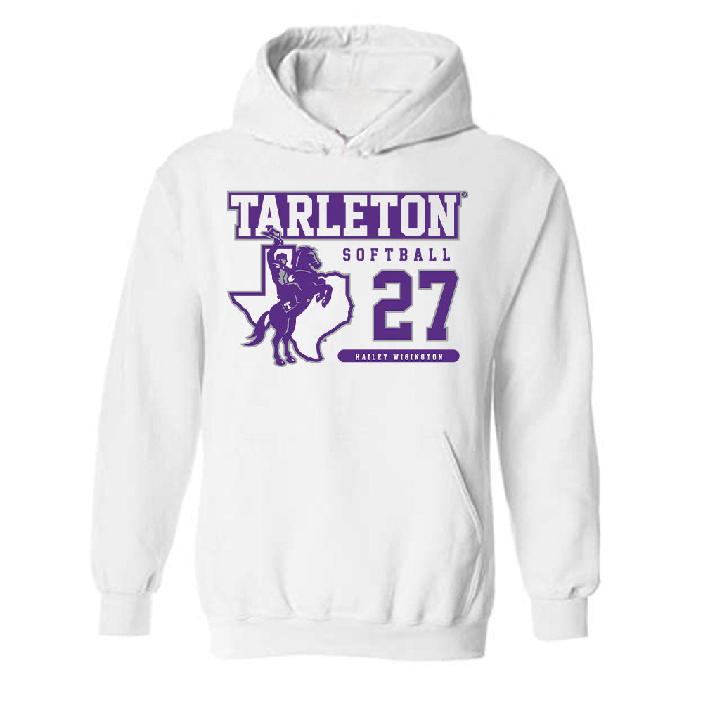 Tarleton State - NCAA Softball : Hailey Wigington - Classic Fashion Shersey Hooded Sweatshirt-0