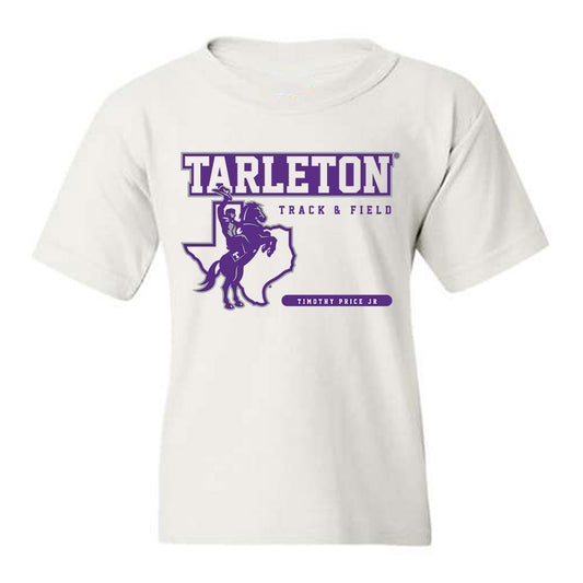 Tarleton State - NCAA Men's Track & Field : Timothy Price jr - Classic Fashion Shersey Youth T-Shirt-0