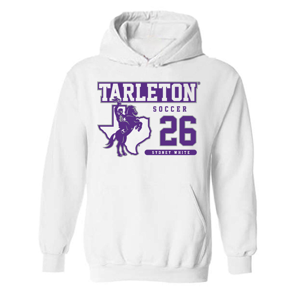 Tarleton State - NCAA Women's Soccer : Sydney White - Classic Fashion Shersey Hooded Sweatshirt-0