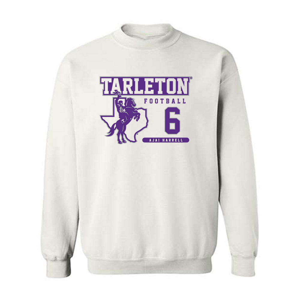 Tarleton State - NCAA Football : Ajai Harrell - Classic Fashion Shersey Crewneck Sweatshirt-0