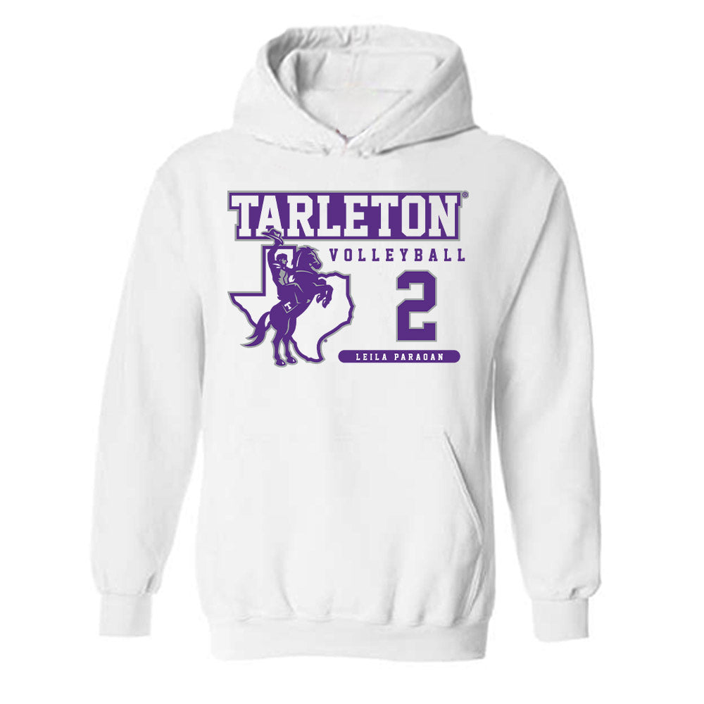 Tarleton State - NCAA Women's Volleyball : Leila Paraoan - Classic Fashion Shersey Hooded Sweatshirt-0