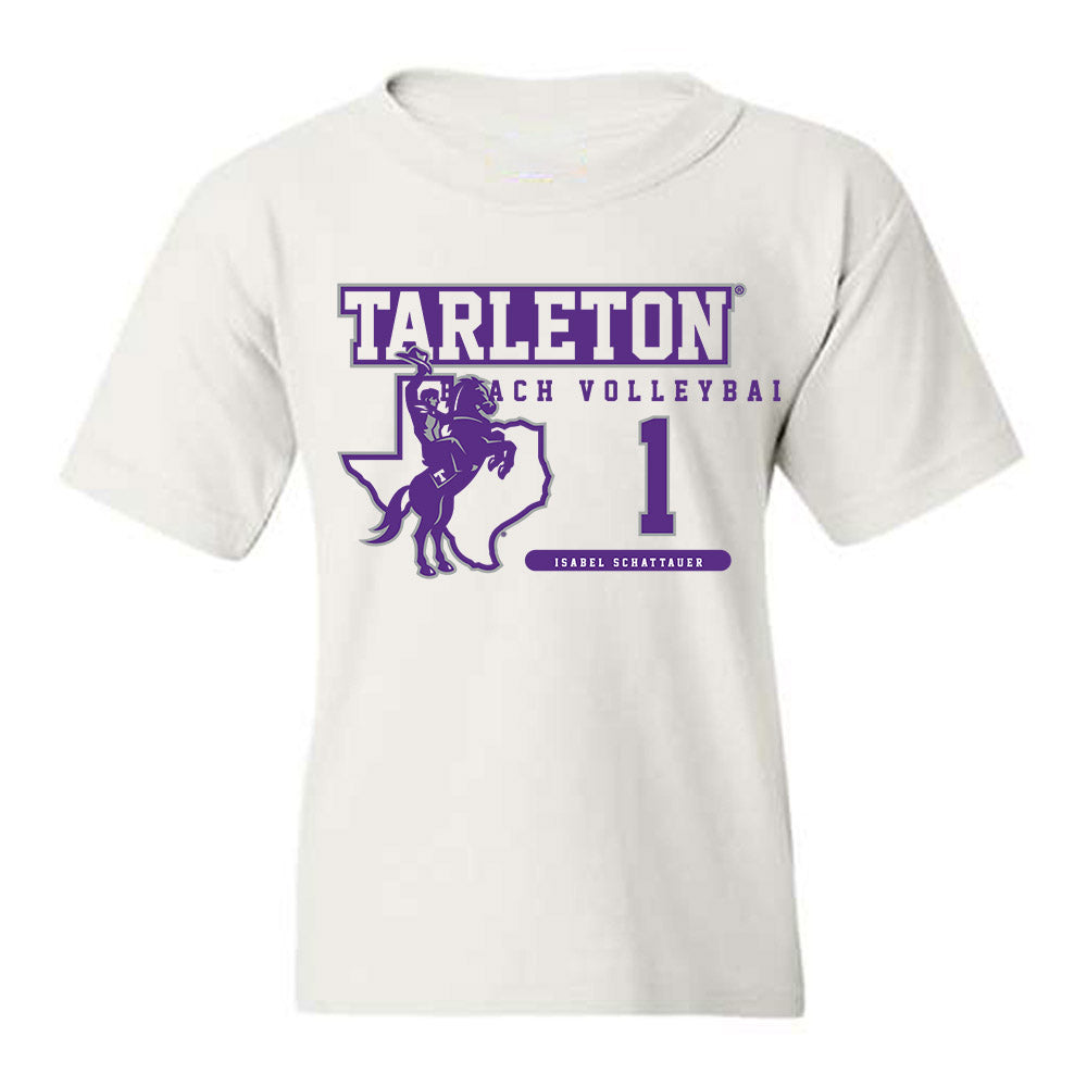 Tarleton State - NCAA Beach Volleyball : Isabel Schattauer - Classic Fashion Shersey Youth T-Shirt-0