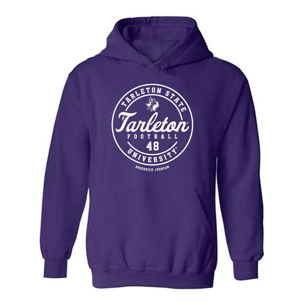 Tarleton State - NCAA Football : Broderick Johnson - Classic Fashion Shersey Hooded Sweatshirt-0