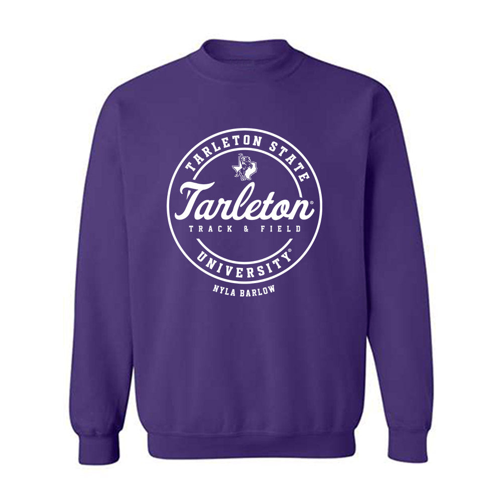 Tarleton State - NCAA Women's Track & Field : Nyla Barlow - Classic Fashion Shersey Crewneck Sweatshirt-0