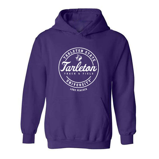Tarleton State - NCAA Men's Track & Field : Luke Peacock - Classic Fashion Shersey Hooded Sweatshirt-0