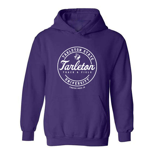 Tarleton State - NCAA Men's Track & Field : Timothy Price jr - Classic Fashion Shersey Hooded Sweatshirt-0