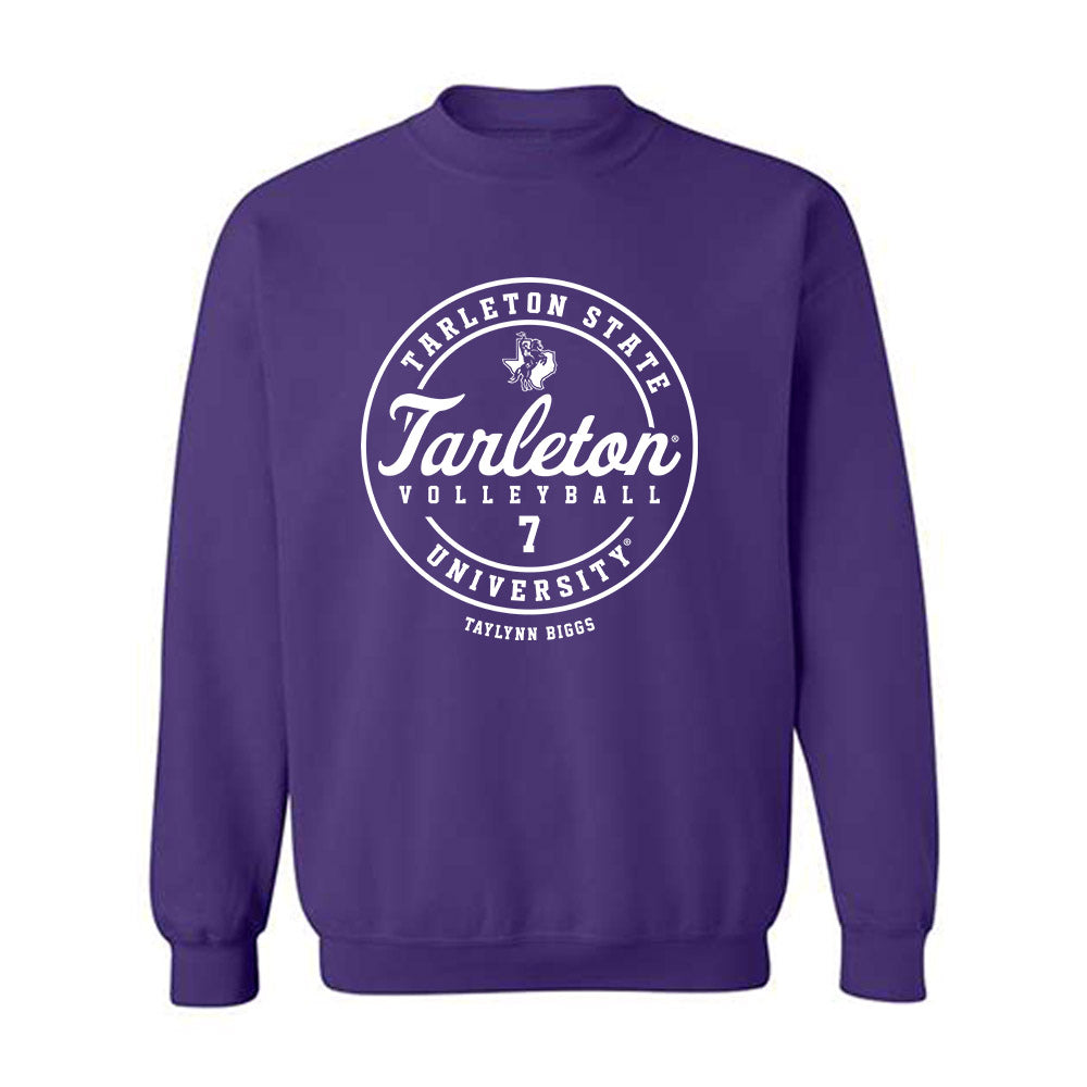 Tarleton State - NCAA Women's Volleyball : Taylynn Biggs - Classic Fashion Shersey Crewneck Sweatshirt-0