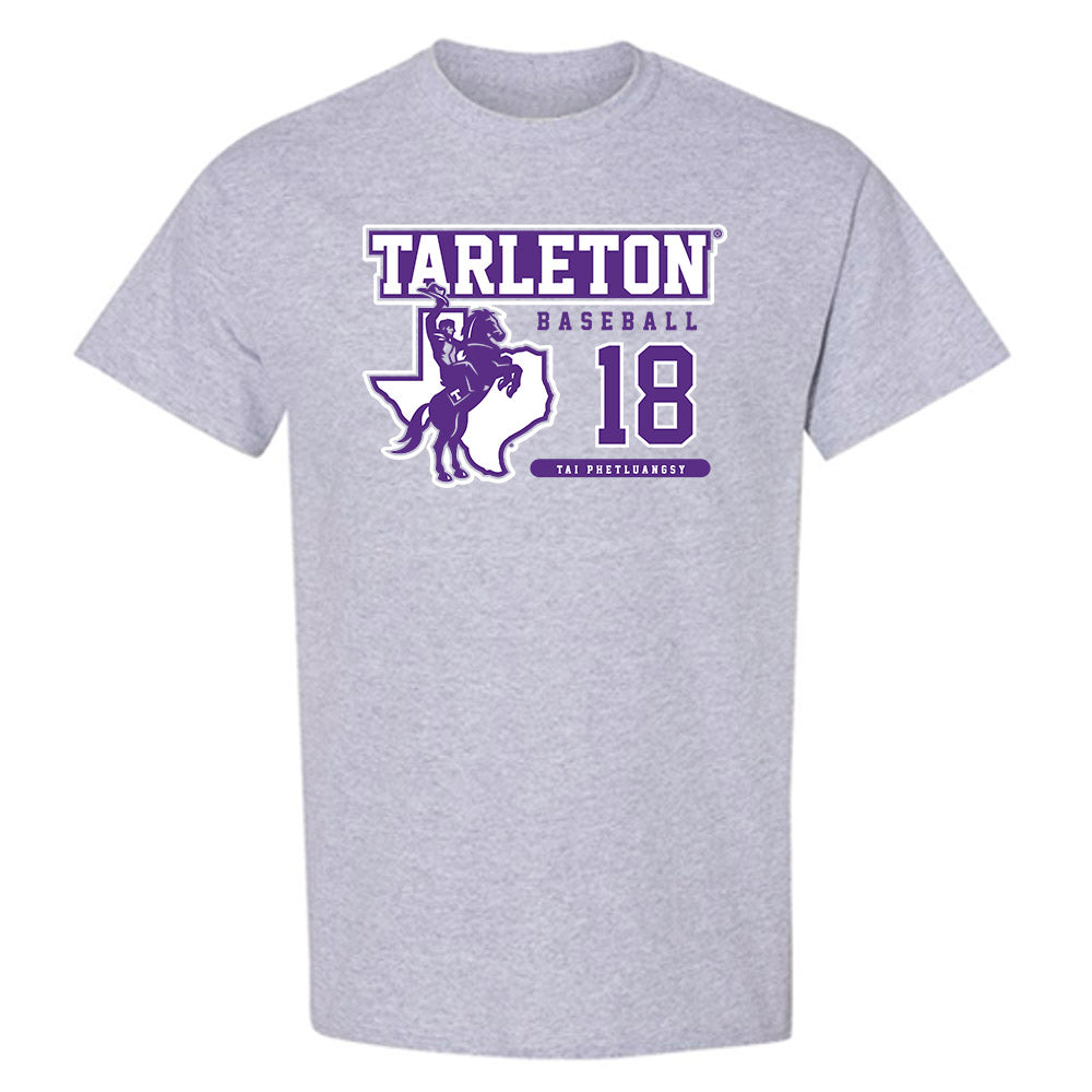 Tarleton State - NCAA Baseball : Tai Phetluangsy - Classic Fashion Shersey T-Shirt-0