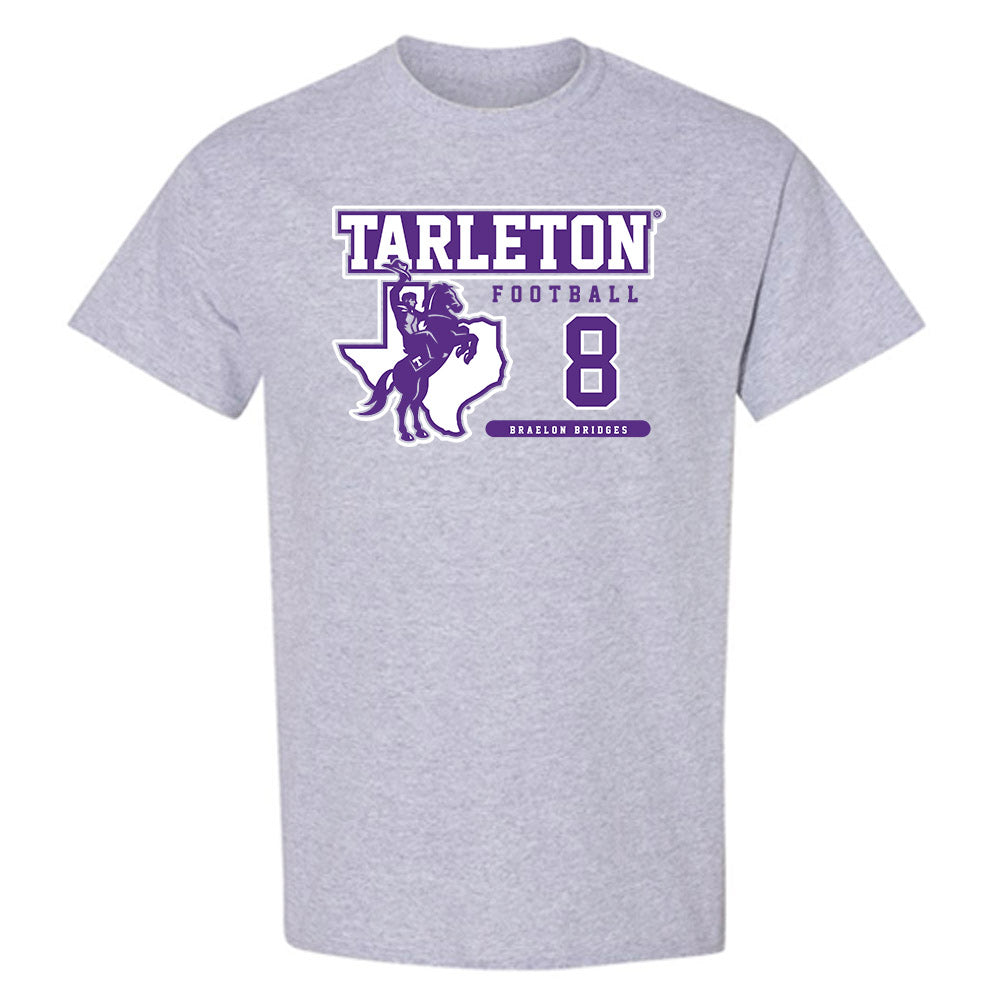Tarleton State - NCAA Football : Braelon Bridges - Classic Fashion Shersey T-Shirt-0