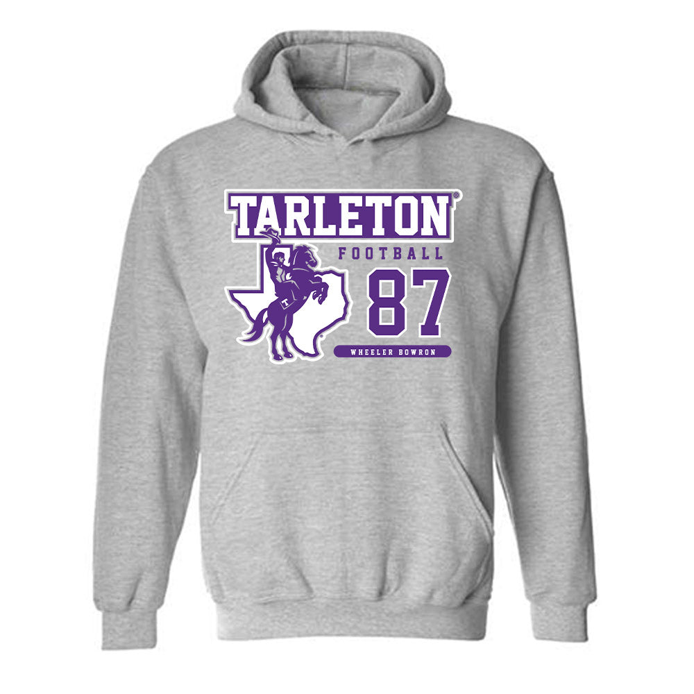 Tarleton State - NCAA Football : Wheeler Bowron - Classic Fashion Shersey Hooded Sweatshirt-0