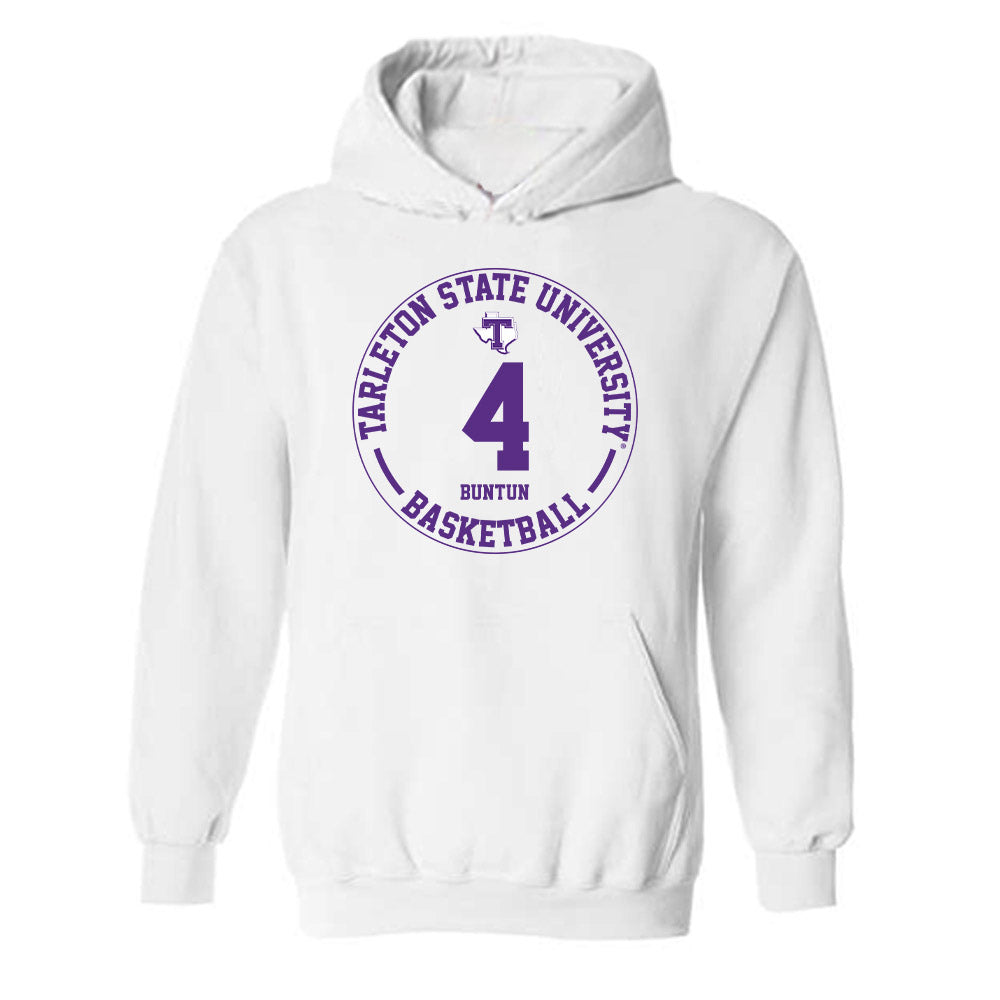 Tarleton State - NCAA Women's Basketball : Nyah Buntun - Classic Fashion Shersey Hooded Sweatshirt-0
