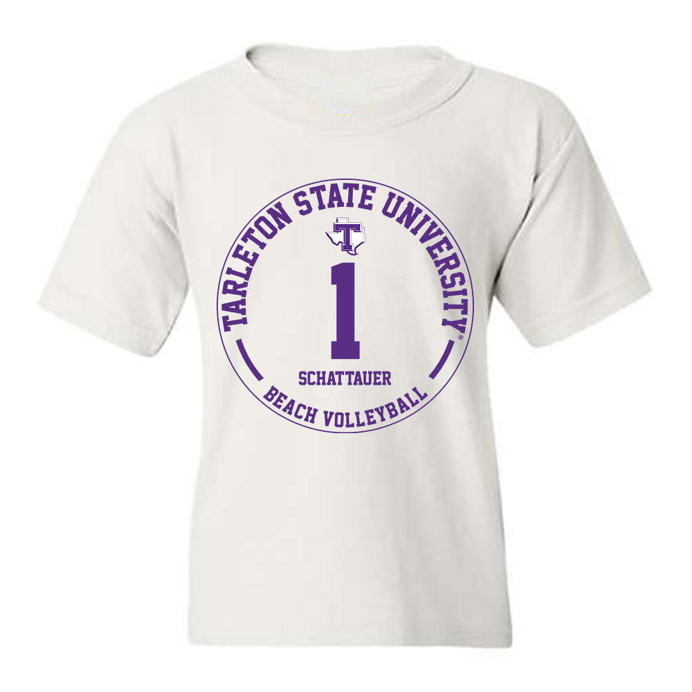 Tarleton State - NCAA Beach Volleyball : Isabel Schattauer - Classic Fashion Shersey Youth T-Shirt-0