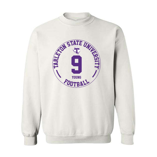 Tarleton State - NCAA Football : Tiar Young - Classic Fashion Shersey Crewneck Sweatshirt-0
