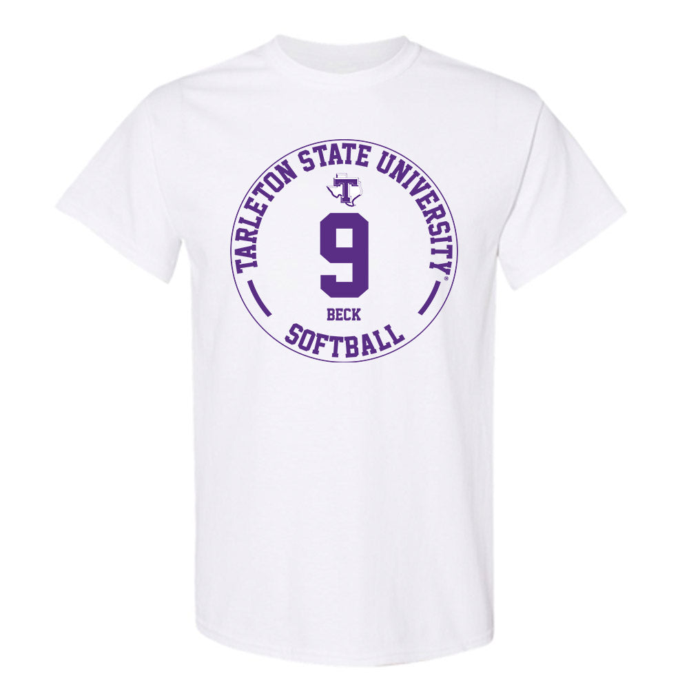 Tarleton State - NCAA Softball : Sadie Beck - Classic Fashion Shersey T-Shirt-0