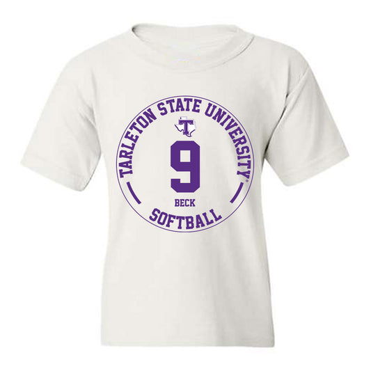 Tarleton State - NCAA Softball : Sadie Beck - Classic Fashion Shersey Youth T-Shirt-0