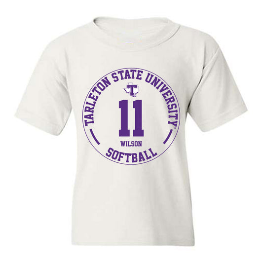 Tarleton State - NCAA Softball : Mikayla Wilson - Classic Fashion Shersey Youth T-Shirt-0