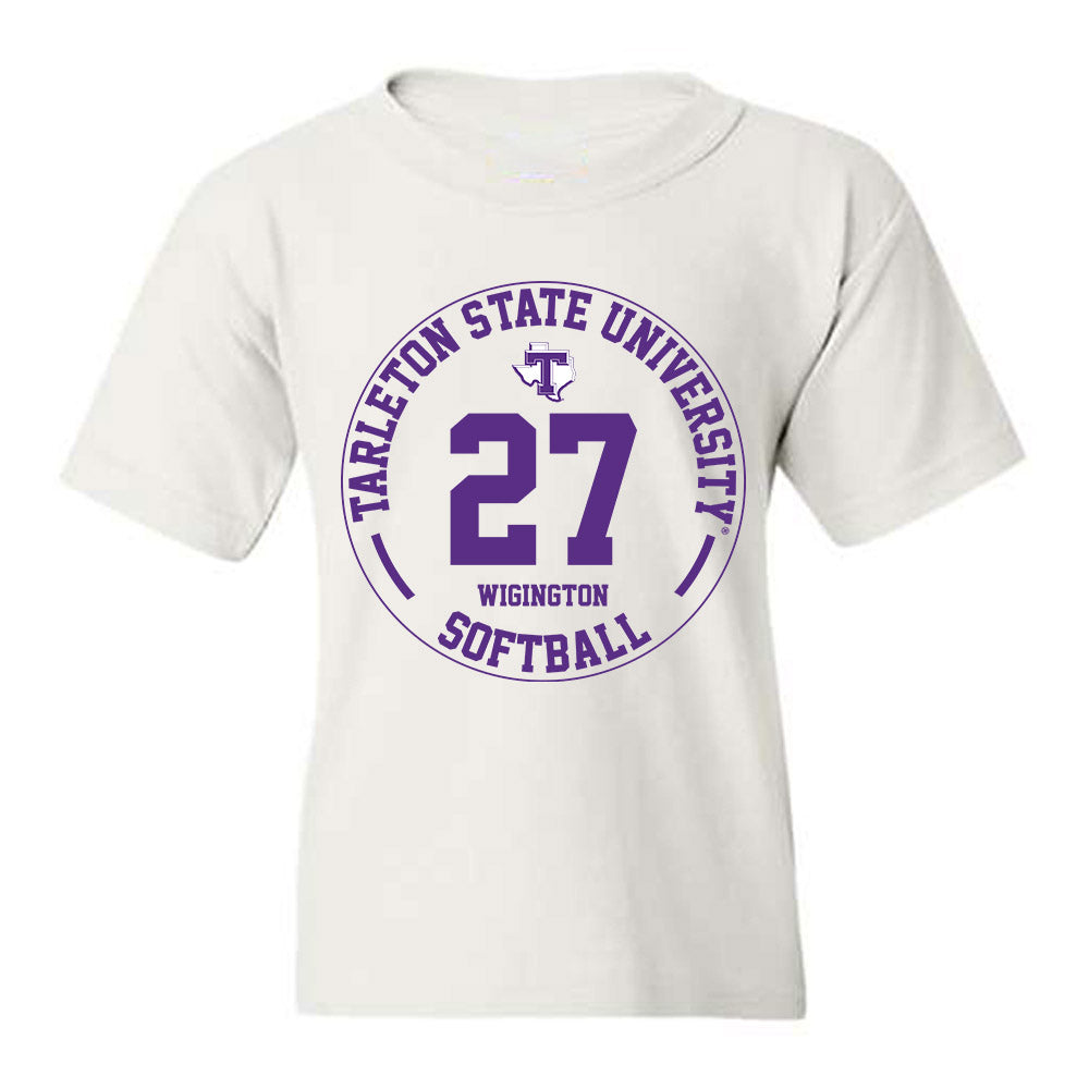 Tarleton State - NCAA Softball : Hailey Wigington - Classic Fashion Shersey Youth T-Shirt-0