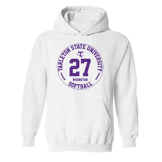Tarleton State - NCAA Softball : Hailey Wigington - Classic Fashion Shersey Hooded Sweatshirt-0
