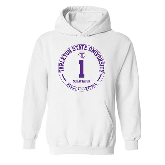 Tarleton State - NCAA Beach Volleyball : Isabel Schattauer - Classic Fashion Shersey Hooded Sweatshirt-0