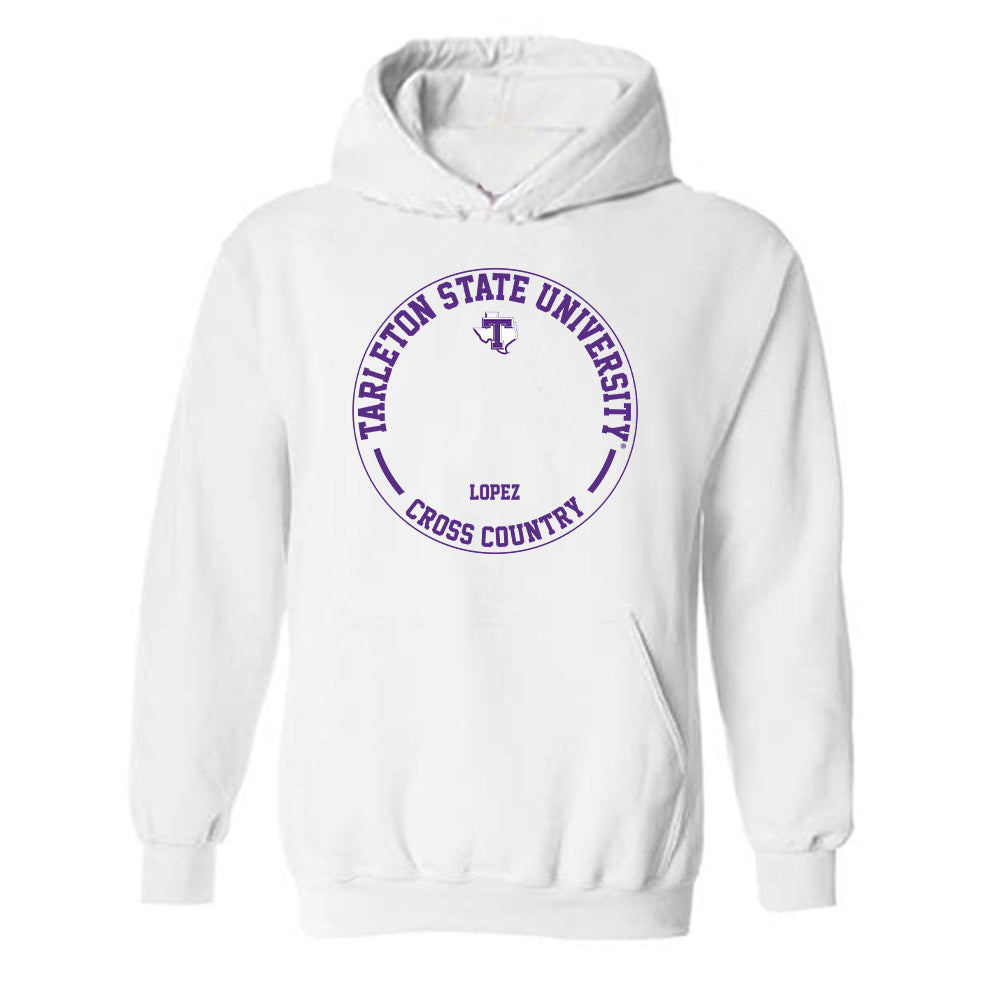 Tarleton State - NCAA Men's Cross Country : Michael Lopez - Classic Fashion Shersey Hooded Sweatshirt-0