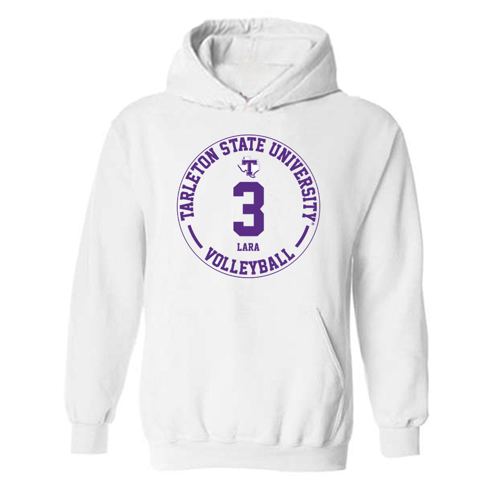 Tarleton State - NCAA Women's Volleyball : LaNeah Lara - Classic Fashion Shersey Hooded Sweatshirt-0