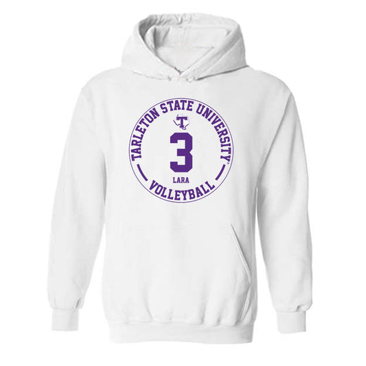 Tarleton State - NCAA Women's Volleyball : LaNeah Lara - Classic Fashion Shersey Hooded Sweatshirt-0