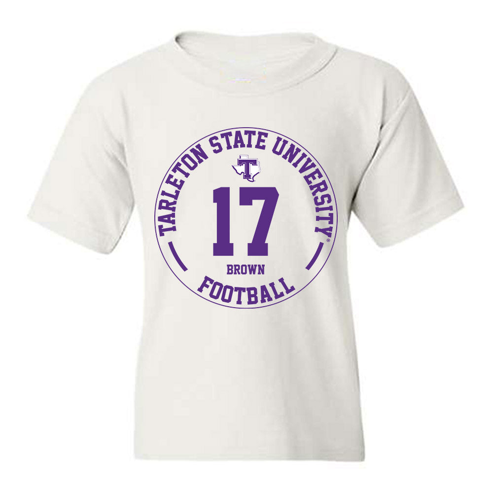 Tarleton State - NCAA Football : Kaleb Brown - Classic Fashion Shersey Youth T-Shirt-0