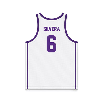 Tarleton State - NCAA Men's Basketball : Marty Silvera - White Basketball Jersey-1