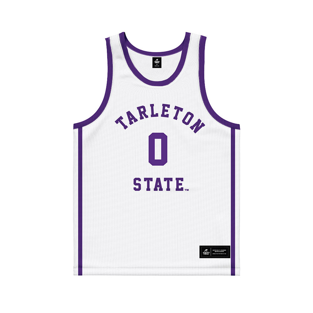 Tarleton State - NCAA Men's Basketball : Jordan Mizell - White Basketball Jersey-0